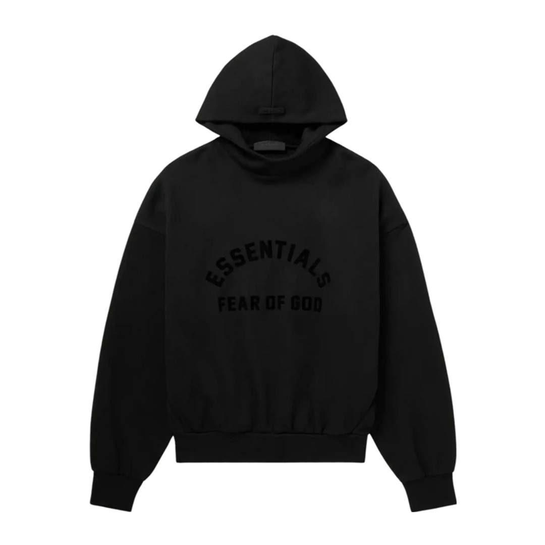Fear Of God Essentials Hoodie Jet Black (FW23)