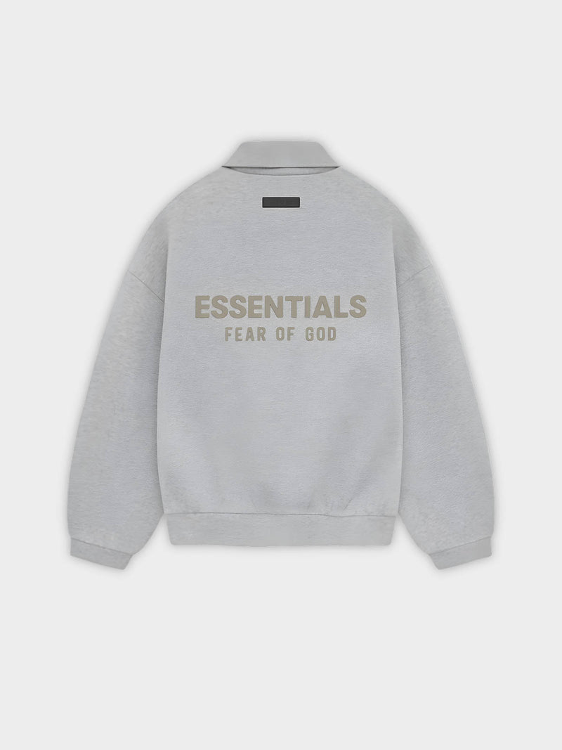   Fear Of God Essentials Long Sleeve Polo Light Heather Grey (SP24) - GENESIS17 