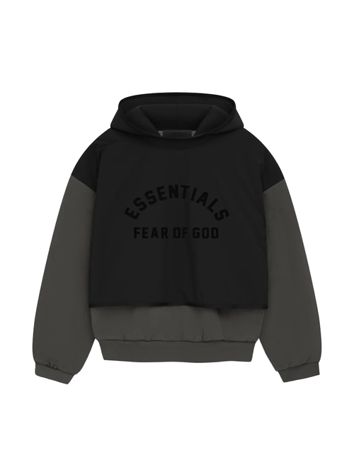 Fear Of God Essentials Hoodie Nylon Fleece Ink / Jetblack (SP24) - GENESIS17 #