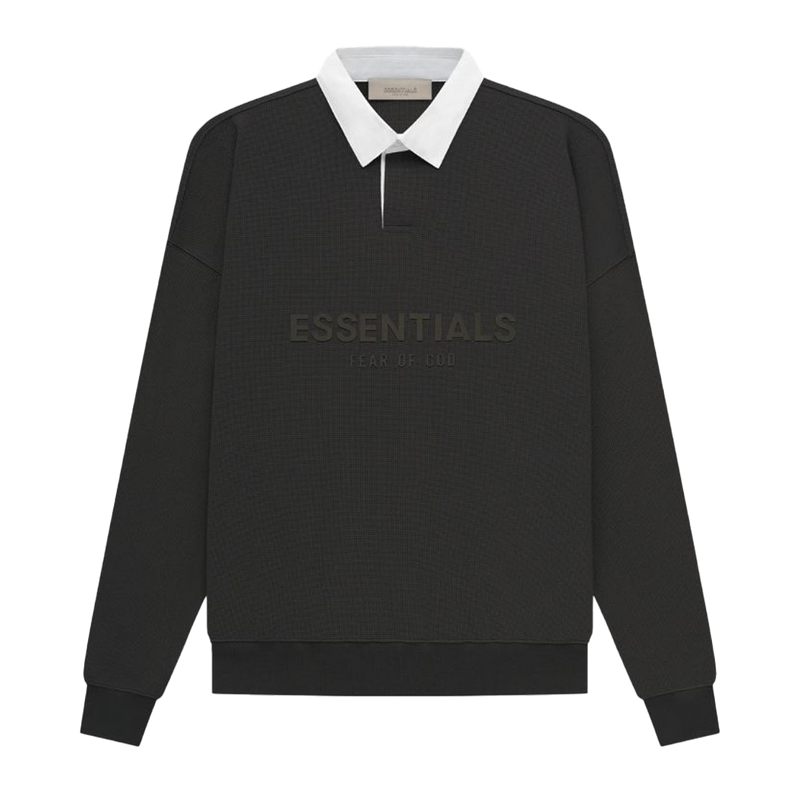 Fear of God Essentials Long Sleeve Waffle Off Black (SS23)