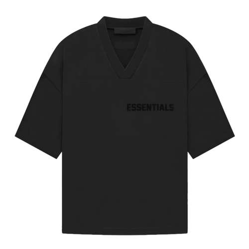   Fear of God Essentials T-shirt V-neck Jetblack (FW23) - GENESIS17 