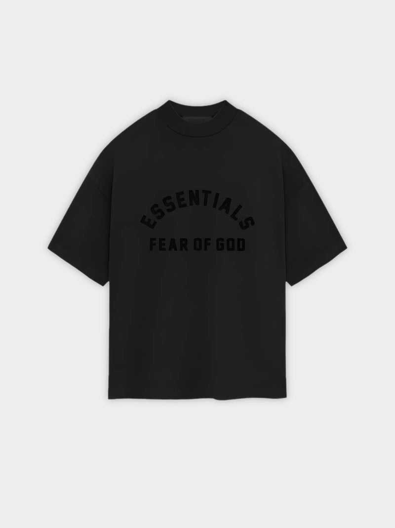   Fear Of God Essentials T-shirt Heavy Jersey Jetblack (SP24) - GENESIS17 