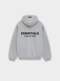 Fear of God Essentials Hoodie Holiday Light Heather Grey (FW24) - GENESIS17