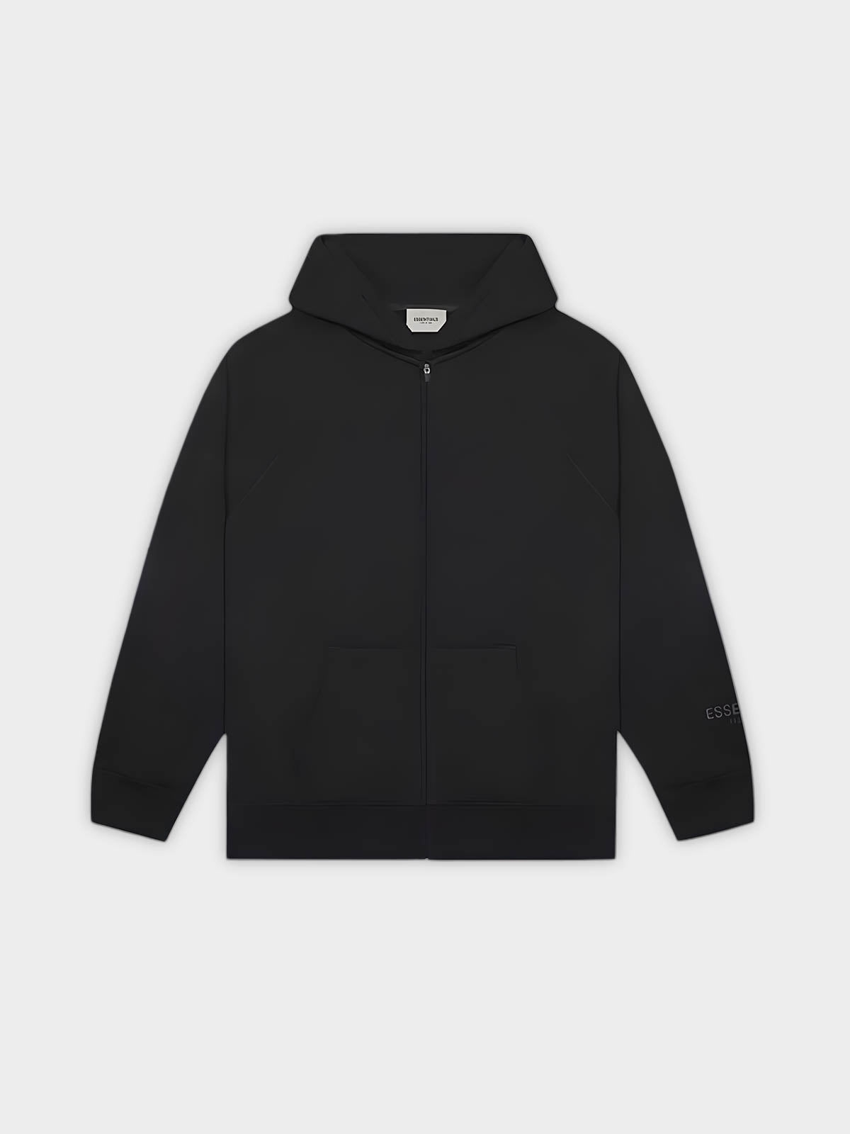   Fear of God Essentials Hoodie SS20 Full Zip Black (SS20) - GENESIS17 