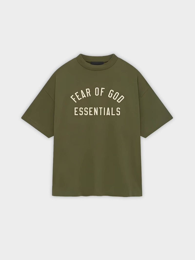   Fear of God Essentials T-shirt The Black To School - Millitary (FW24) - GENESIS17 