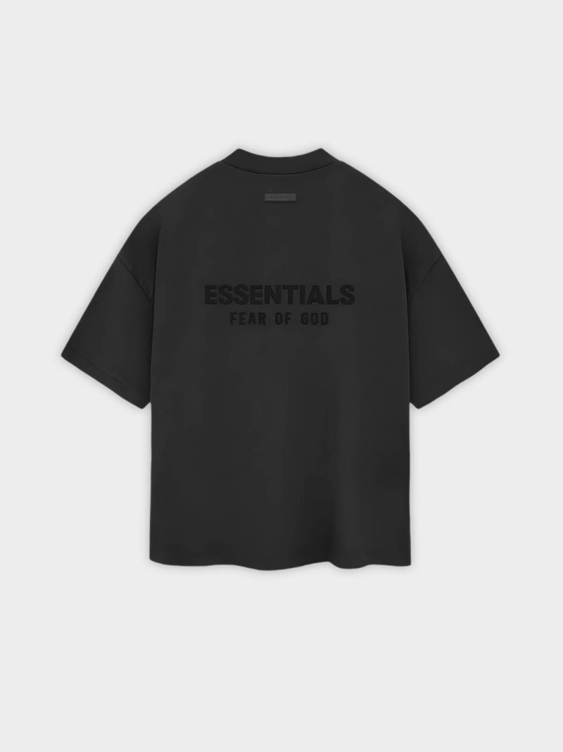   Fear of God Essentials T-shirt V-neck Jetblack (Black Collection FW23) - GENESIS17 