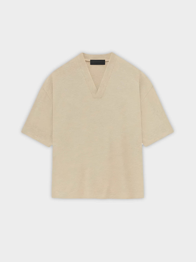   Fear of God Essentials T-Shirt V-Neck Gold Heather (FW23) - GENESIS17 