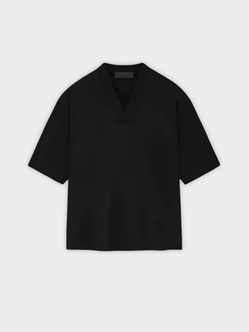   Fear of God Essentials T-Shirt V-Neck Jet Black (FW23) - GENESIS17 
