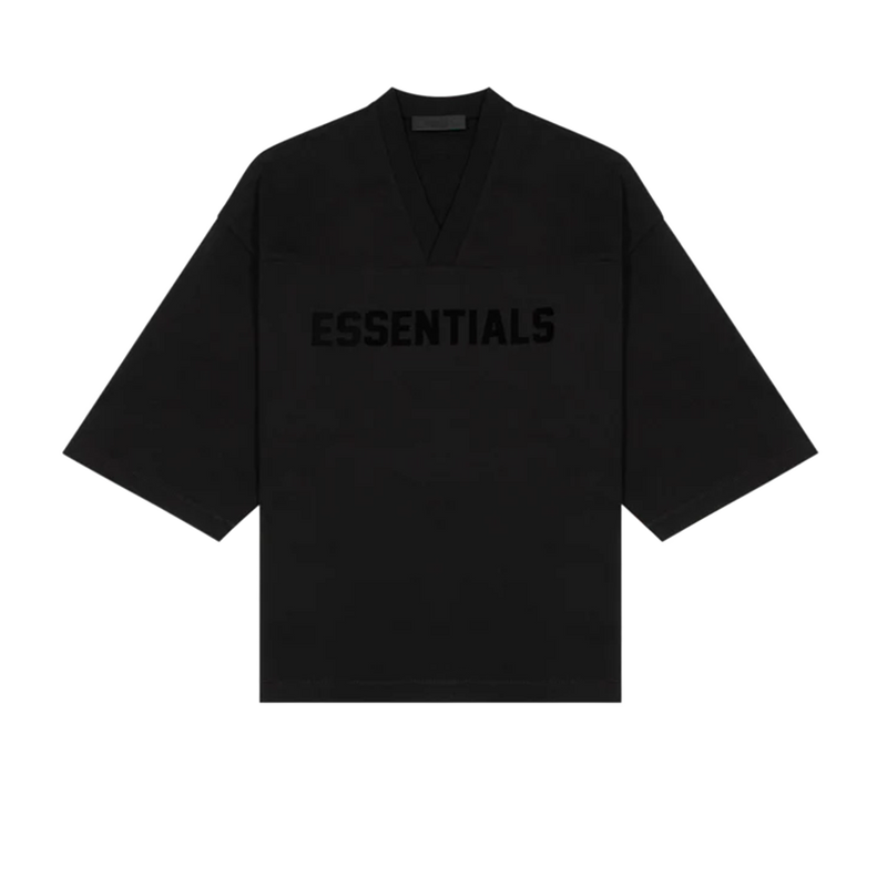 Fear of God Essentials T-shirt V-neck Jet Black Football (SS24)