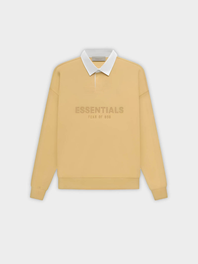   Fear of God Essentials Waffle Henry Rugby Light Tuscan (SS23) - GENESIS17 