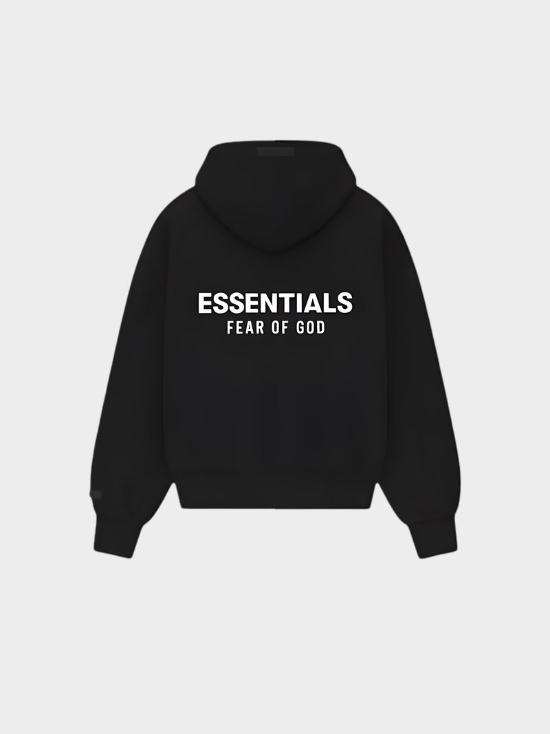   Fear of God Essentials Hoodie Classic Jet Black (SS25) - GENESIS17 