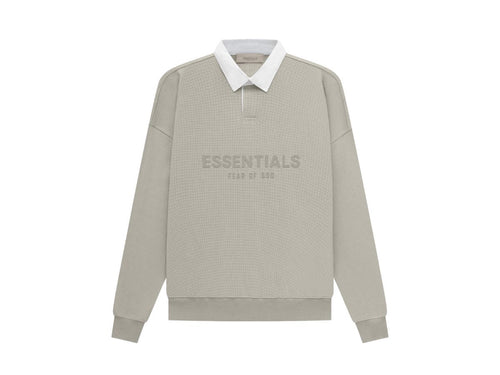 Fear of God Essentials Long Sleeve Waffle Henley Rugby Seal (SS23) - GENESIS17 #