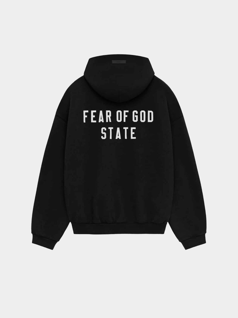   Fear of God Essentials Hoodie Full Zip Black State (FW24) - GENESIS17 