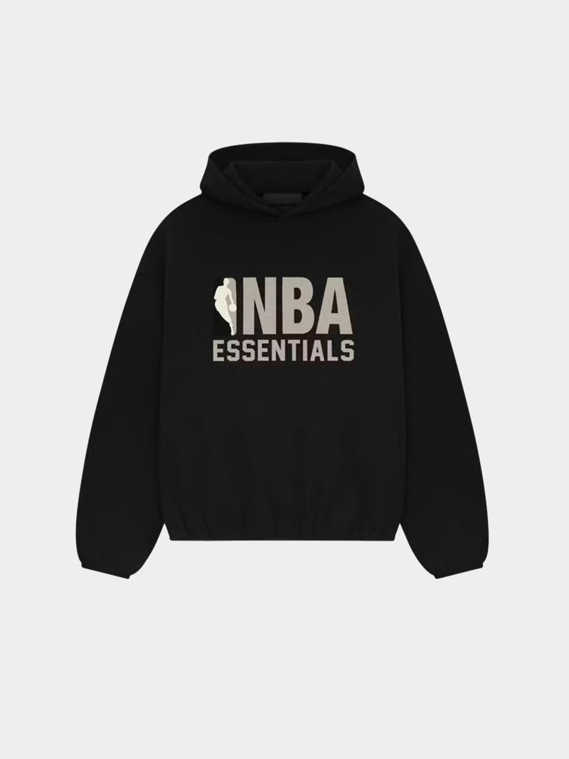   Fear of God Essentials x NBA Hoodie Black (SS25) - GENESIS17 
